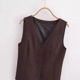 New Side Fork Vest 2010702 Belt 100 Folded Trousers