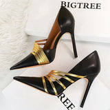 Shoes Sexy High Heels Suede Women Pumps Stiletto Party Shoes Women Heels Pointed Toe Hollow Women Sandals Plus Size