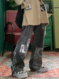 jeans with patchwork paisley