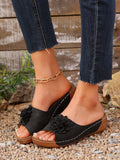 Women's Shoes Sliders In The Summer Of 2025 Women Wearing Slopes And Flowers Slippers Women's Sandals Beach
