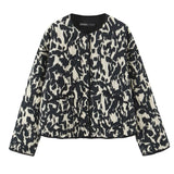 Women's New Fashion Thin Animal Print Jacket Cotton