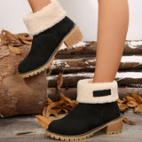 Short Boots Women's Boots Thick And High Heel Snow Boots Large Cotton