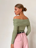 Knitted Shirt 2025 Spring Women Feel Solid Color Jacket Head Collar Long-Sleeved Knitting