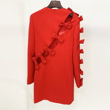 Early Autumn New Star Fashion Personality Asymmetric Hollow Bow