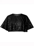 1920s Flapper Shawl Sequin Beaded Short Cape Beaded Decoration Gatsby Party Mesh Short Cover Up Dress