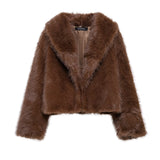 Winter New Women's Clothing Fashion Simple Short Faux Fur