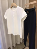 European White Short-Sleeved T-Shirt For Women 2025 New Spring And Summer Small Short