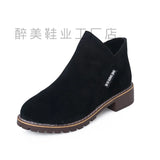 Women's Boots Autumn And Winter Grinding Party And The Korean Version Of Martin Boots Women's Casual Large-Size Short-Bobine Cotton Boots