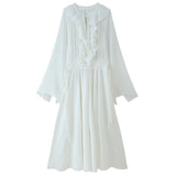 Women's Explosive V-Neck Lace Wrinkled