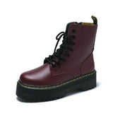 And Winter New Martin Boots Women's Shoes Pine Cake Thick-Bottomed Workwear Black British Fan Car Short Boots Retro Single Boots