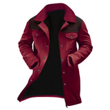 Autumn And Winter Men's Coat Velvet Jacket Multi-Pocket Zipper