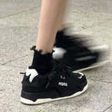 Shoes Cool Bat Small Black Shoes Youth Casual Bread Shoes Low-Top Shoes Trendy Shoes Men's Shoes Men's Shoes Men's Shoes Men's And Women's