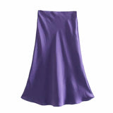 2025 New Tight Waist Simple Set Solid Color Lirt Solid Color Half Body