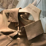 With A Long-Sleeved Net Version Of The Shirt For Women In Autumn Loose Leisure Design With A Small Shirt Stack To Wear