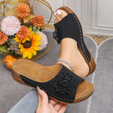 Women's Shoes 2025 Spring And Summer New Slope And Open Toe Wearing Slippers Women Cool