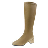 The Knee-Length Boots Woman 2025 Autumn And Winter New British Style Fashion Small Man Showing Thin And Tall And Knight Female