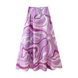 New Holiday Shawl Blouse Print Bra High-Waisted Half-Skirt