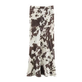 Women's INS Explosion Animal Printed Shirt + With Belt Silk Styt Dress