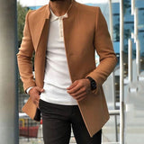Men's Casual Men's Coat Autumn And Winter New Trend Men's Solid Color Repair This