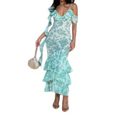 Zingj 2023 New Summer Elegant Sleeveless V-Neck Dress Slim Dress-Outfit
