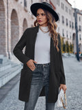 Winter New 2025 Women's Fashion Cardigan Standing Collar Solid Color Versatile Medium
