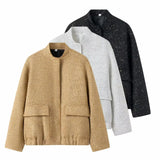 Women's Explosive Beads Decorated With Small Collar Jacket