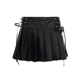 Punk Street Fashion Trend Metal Rivet Decoration Thorns With A-Word 100-Fold Skirt