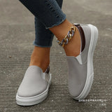 Low-Top Solid-Color Flat-Soled Single-Shoe Women's Foot-Swearing Lazy Shoes