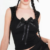 Zingj S Women's Summer 2024 New Sexy Pure Desire Bow Decoration Stylish Short
