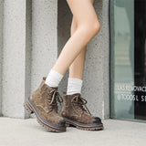 Zingj Boots Fall 2024 New Vintage Overalls Western Lovers Platform Increased Hot Style Ankle Boots