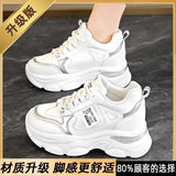 Height Old Dad Shoes 2025 New Women's Spring And Autumn Thick Bottom Air Cushion Shock Absorbing Sneakers Show Smaller Casual Women's