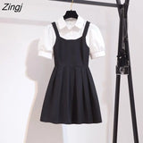 Women Sets Popular Elegant New Arrival Fashion Ins Street Wear Korean Style Summer Clothing Simple College Bandage Hot Sale
