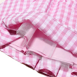 Pink Plaid Mini Dress- Outfit