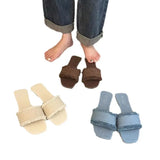 Summer Retro Temperament Cross With Roman Shoes Beach Shoes Soft Bottom Dew One-Word Buckle With Sandals