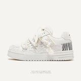 Shoe Destruction Series Of Small White Shoes Men And Women The Same Couple Bread Shoes Men's Shoes Men's