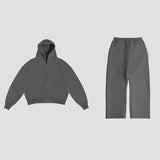 Simple Couple Fashion Hoodie Sweatshirt Solid Color 2207 Coat 2207-1