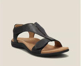 Lady Plus-Size Flat-Bottomed Sandals 43 Large-Size Casual Flat-Bottomed Fish-Billed Sandals