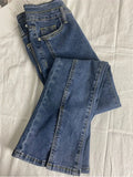 High Waist Elastic Slim Jeans Woman Split Flare Women Pants 2023 Autumn Winter Streetwear Denim Trousers Korean