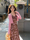 Xixi 2025 Spring New Korean Version Of Temperament Long-Sleeved Knitted Cardigan Women Sunscreen Shawl Women