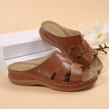 Spring And Summer New Large Size Women's Shoes Slippers Women's Slope And Fish Mouth Large Size Cool Slippers