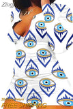 Women V-neck Bodycon Sleepwear Jumpsuit Bodysuit Shorts Romper Bodysuit Leotard Long Sleeve Lips Print Button