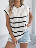 Shooting 2025 Spring And Summer Striped Jasmine Casual Loose Knitted Jersey Holiday Tops Women's