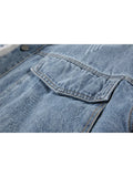 Women Lamb Wool Jean Jacket Korean Vintage Single Breasted Fleece Denim Coat 2023 Winter Fashion Casual Warm Thickened