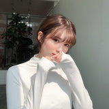 Zingj Turtleneck Bottom Shirt Women Autumn And Winter Pure Color Long Sleeve T-Shirt Women's New Korean Version Slim Slim Versatile