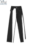 Patchwork Jeans Pants Women Straight Jeans High Waist Streetwear Y2k Retro Pants Casual Ladies Denim Wide Leg Trouser