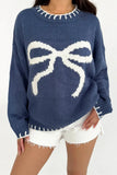 Bow Jacquard Sweater- Outfit