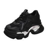 Station Thick Bottom Dad Shoes Round Head Spring And Autumn New Fashion Casual Net Front With Sports Shoes Female Platform