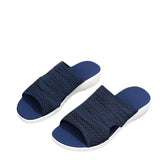 Slippers Women's 2025 Summer New Flat Bottom Fish Mouth Mesh Breathable Lady Wear