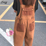 Waist Denim Straight Jumpsuits Women Strap S-5XL Streetwear Vintage Ulzzang New Summer All-match Harajuku Y2k Designed