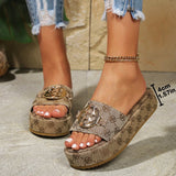 Slippers Women Wear Round Head Metal Decoration Light Flip-Flop Women's Slippers Women's